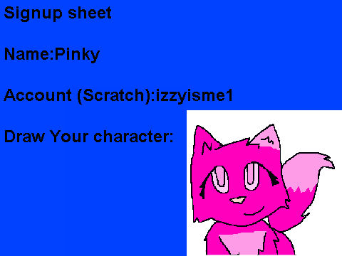 Contest Time! signup sheet. mine.
