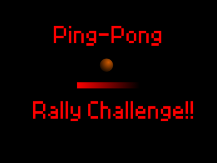 2D  Ping-Pong Rally Challenge