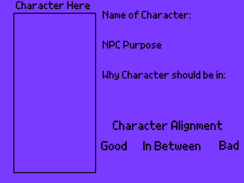 Madtale signup sheet.