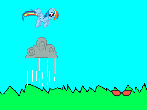 rainbow dash singing it's raining remix
