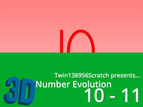 3-D Number Evolution [ 10 --> 11 ]