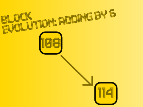 Block Evolution: Adding by 6 [ 108 --> 114 ] remix