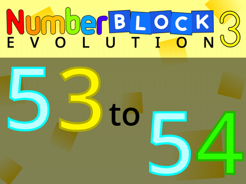Numberblock Evolution 3 ( 53 to 54 )