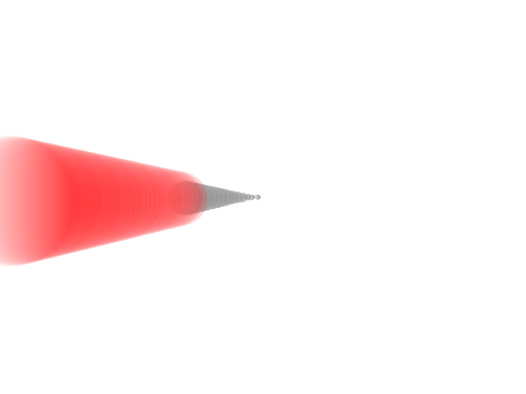 3D saber render using 2D objects