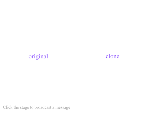 Clones can receive broadcasts too!