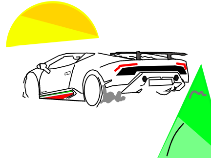 some huracan I drew with basic vector stuff
