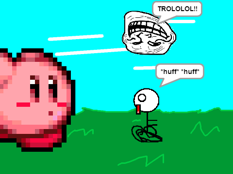 Add yourself running from a Giant Kirby! remix