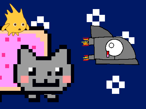 Add yourself escaping from a Giant Nyan Cat! remix