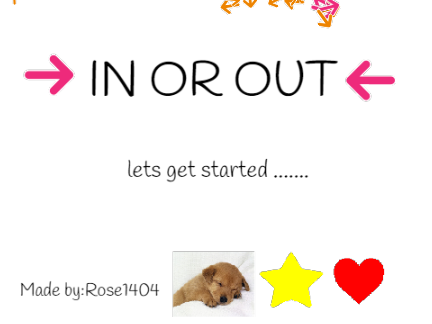 ➡In or Out ⬅