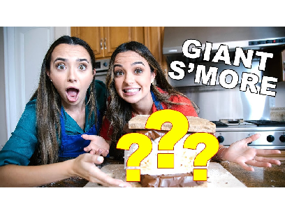TOO BIG TO EAT? Trying the GIANT S'MORE CHALLENGE- Merrell Twins