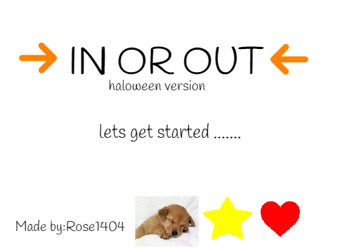 ➡In or Out Halloween ⬅ 