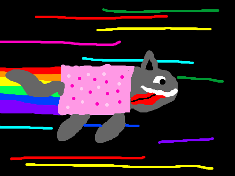 CRAZY RAINBOW POPTART KITTY!!!!!