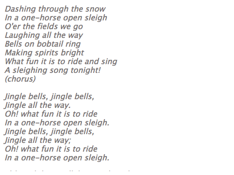 Jingle Bells (Backwards and then reversed!)