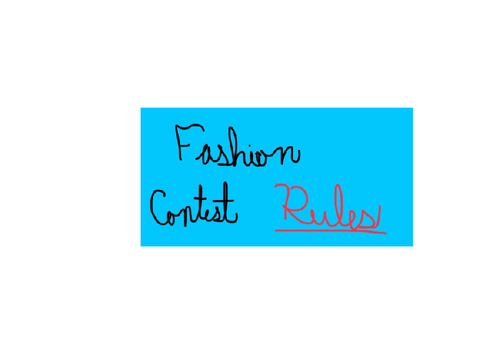 Fashion Contest Rules