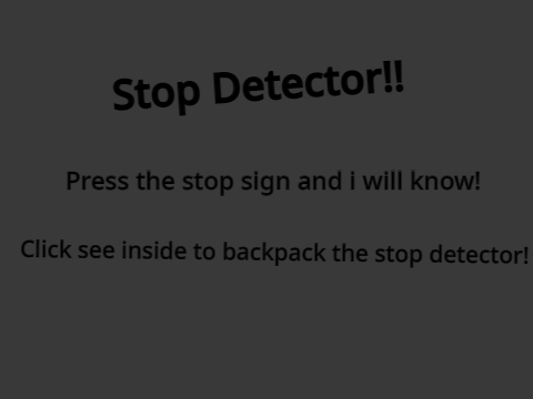 Stop Detector!!!