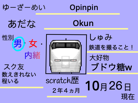 Oくんのプロフィール 
