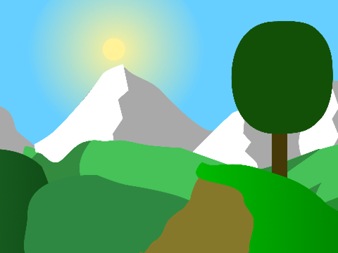 Mountainside-A scrolling parallax