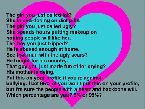 Stop bullying people’s!!!!!!!!!!!!!