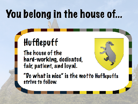 Hogwarts House - with a Bug