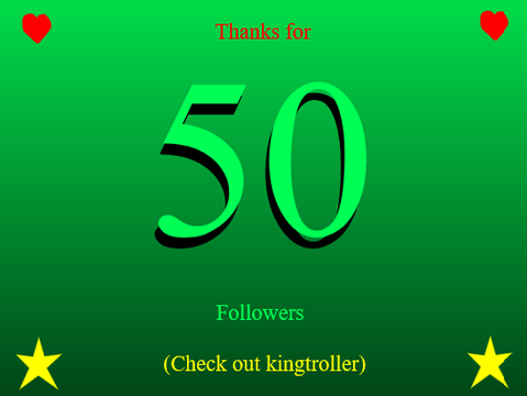 50 follower special!
