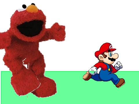 Add yourself running from elmo.