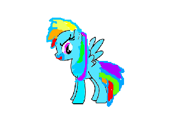 MLP pegasus Coloring Contest (open) rainbow dash