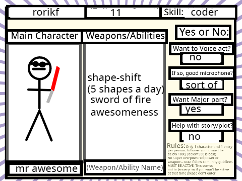 The Unfamous Tryouts: mr awesome