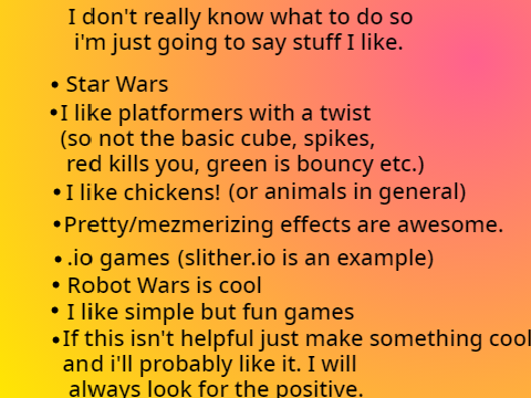 Wish list