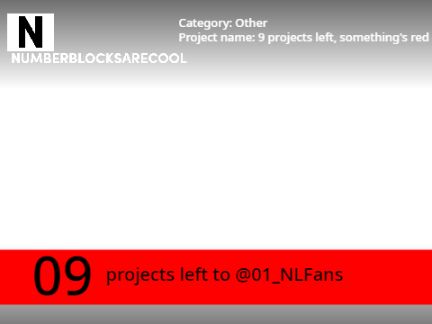 9 projects left, something's red