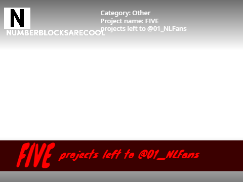 FIVE projects left to @01_NLFans