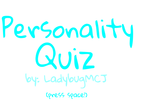 Personality Quiz (Girls)