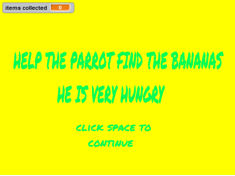 Help the parrot find the bananas