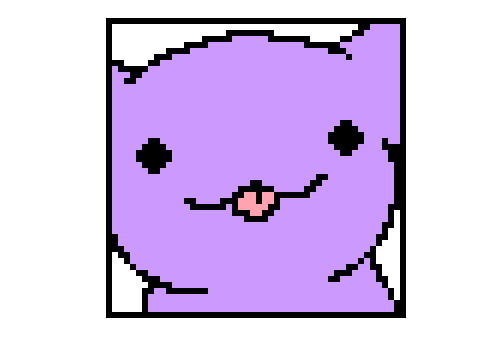 Light to Dark pink+purple Licky cat 