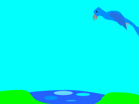 Spixes macaw animation VECTOR