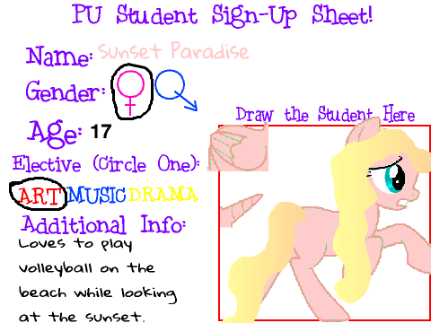 PU Student Sign-Up Sheet! remix