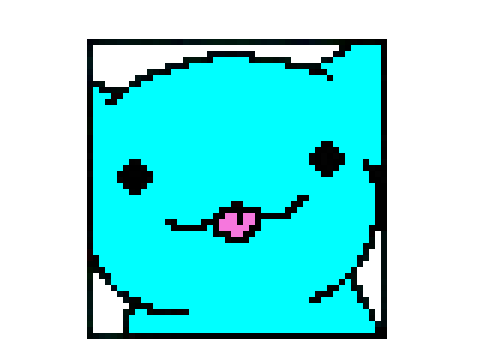 Blue cat licky