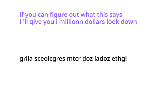 My secret code