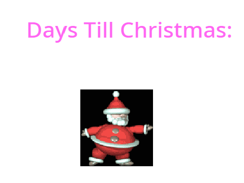 Days till christmas