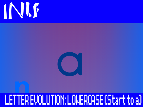 LETTER EVOLUTION: LOWERCASE (Start to a)