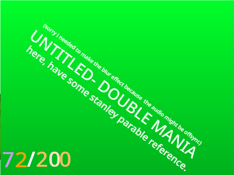 Untitled- double mania (72: the one game)