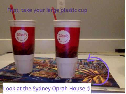 Diy reusable water bottle from plastic cup!