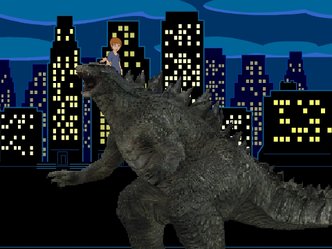 put yourself riding godzilla