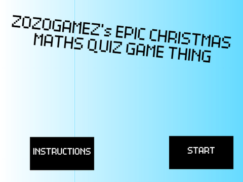 ZozoGameZ's Christmas Maths Game
