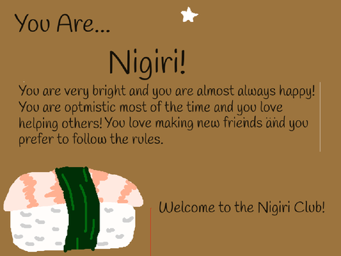 What Sushi Are You? ~Personality Quiz~ remix