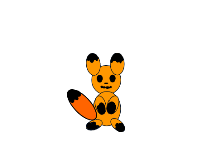 Drawing a cute fox using only the circle tool