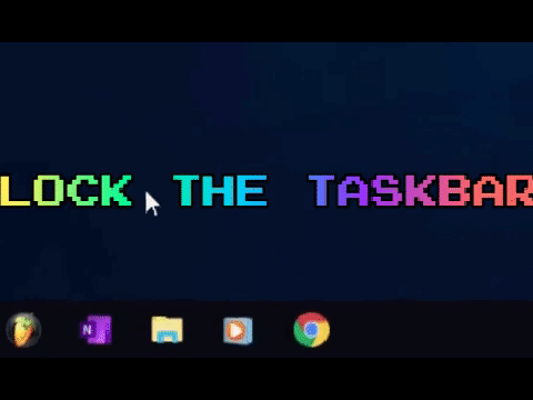 lock the taskbar (windows 10)