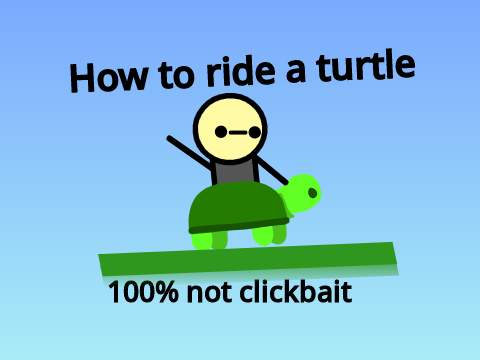 How to ride a turtle