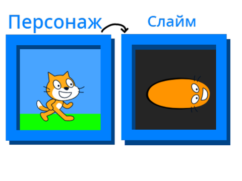 Превратите своего персонажа в слайма.