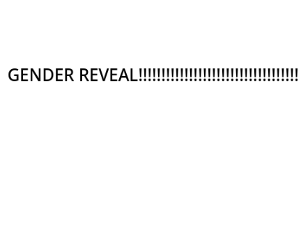 ! GENDER REVEAL !