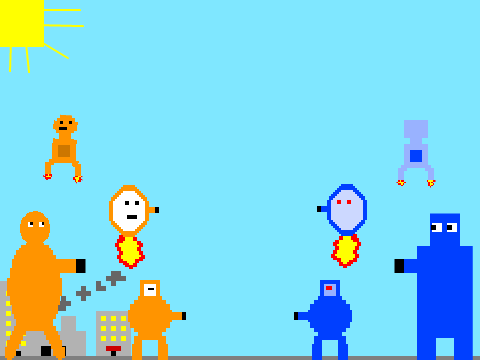 Pixel Art Fighting Animations